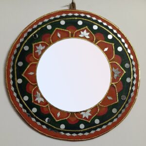 Hand-Painted Wall decor with mirror