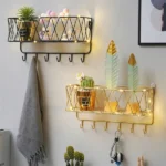 Two In One Metallic Organizer And Key Chain Holder
