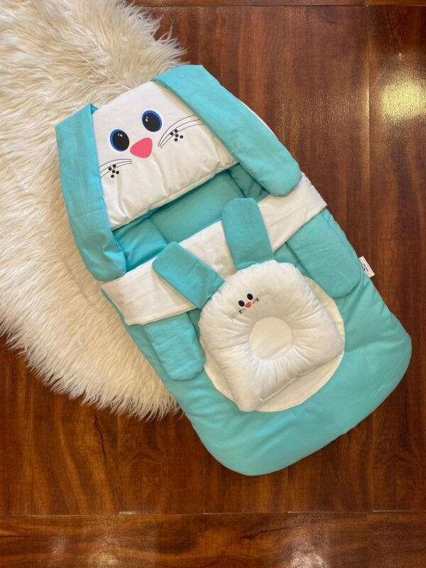 Adorable Bunny Themed Baby Carry Nest with Pillow