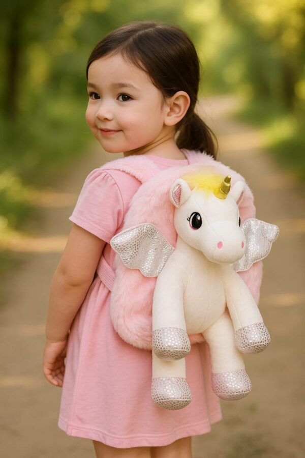Adorable Unicorn Plush Backpack for Girls