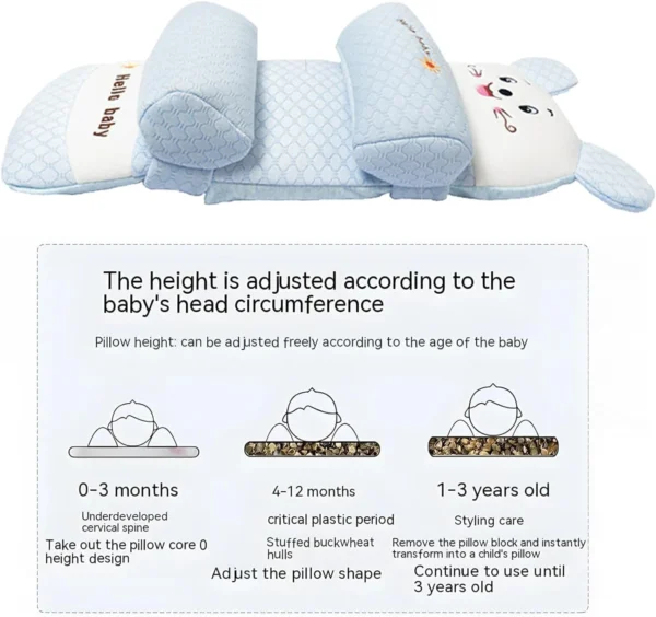 Baby Shaping Head Support Pillow Soft & Safe Side Sleeping Pillow - Image 11
