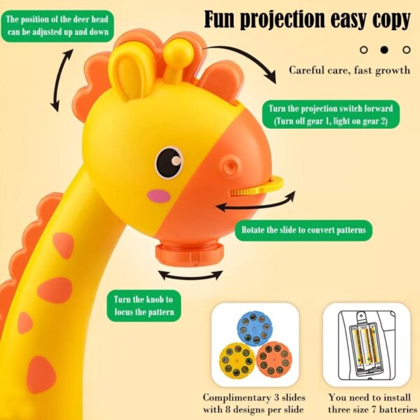Giraffe Projection Painting Table with Music (Large Size) - Image 8